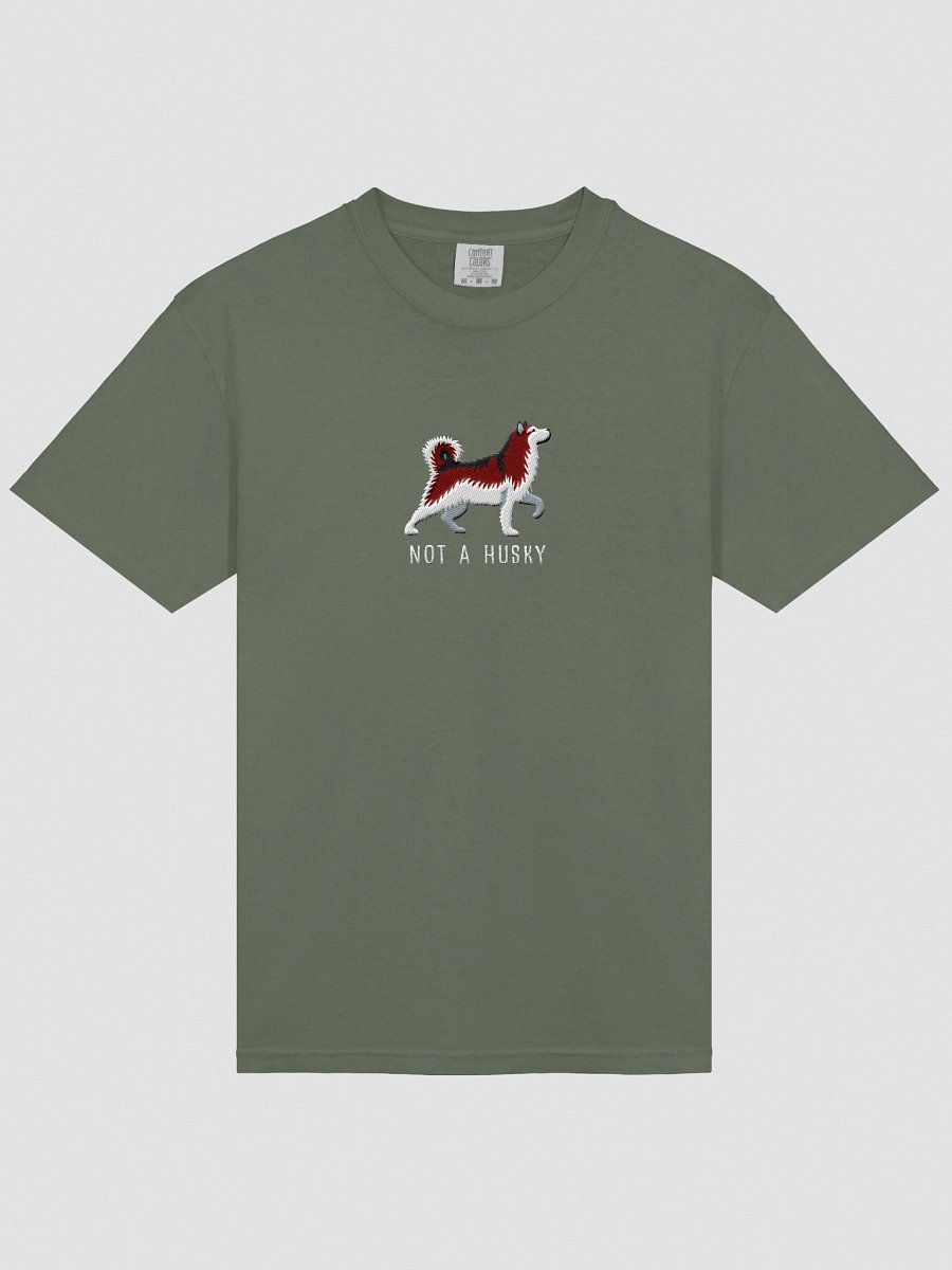 Not a Husky T-Shirt(Embroidered) of an Alaskan Malamute(Red & White) product image (23)