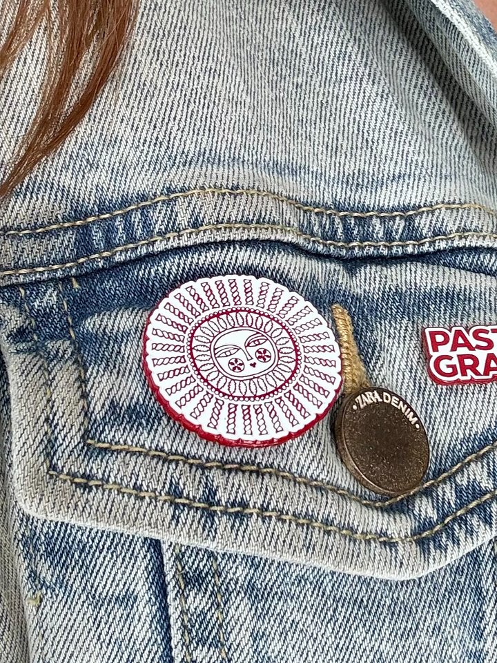 Pasta Grannies Sun Enamel Pin - Pre-Order product image (2)