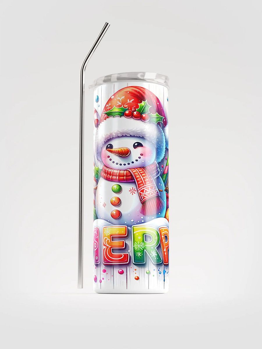 Cheerful Holiday Snowman Stainless Steel Tumbler product image (4)