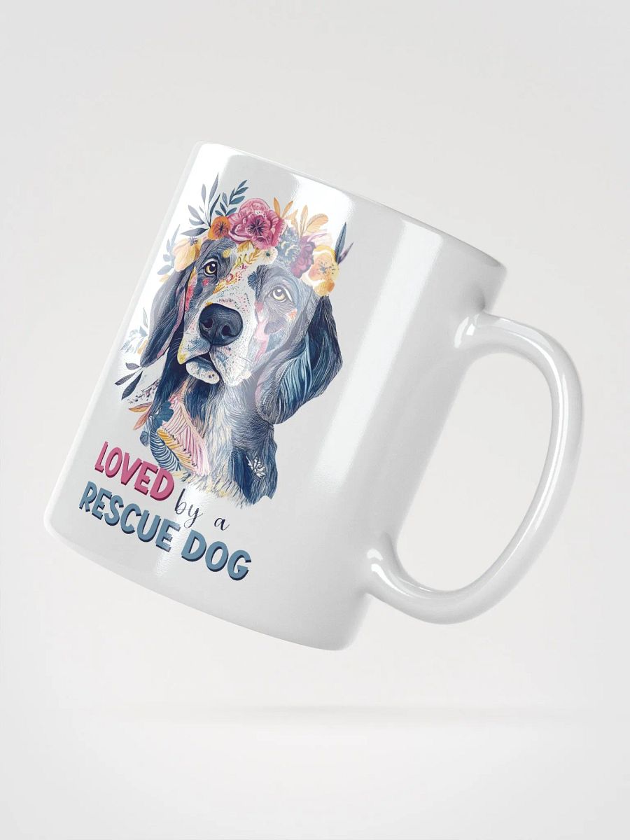 Loved By A Rescue Dog Floral Crown Mug product image (3)