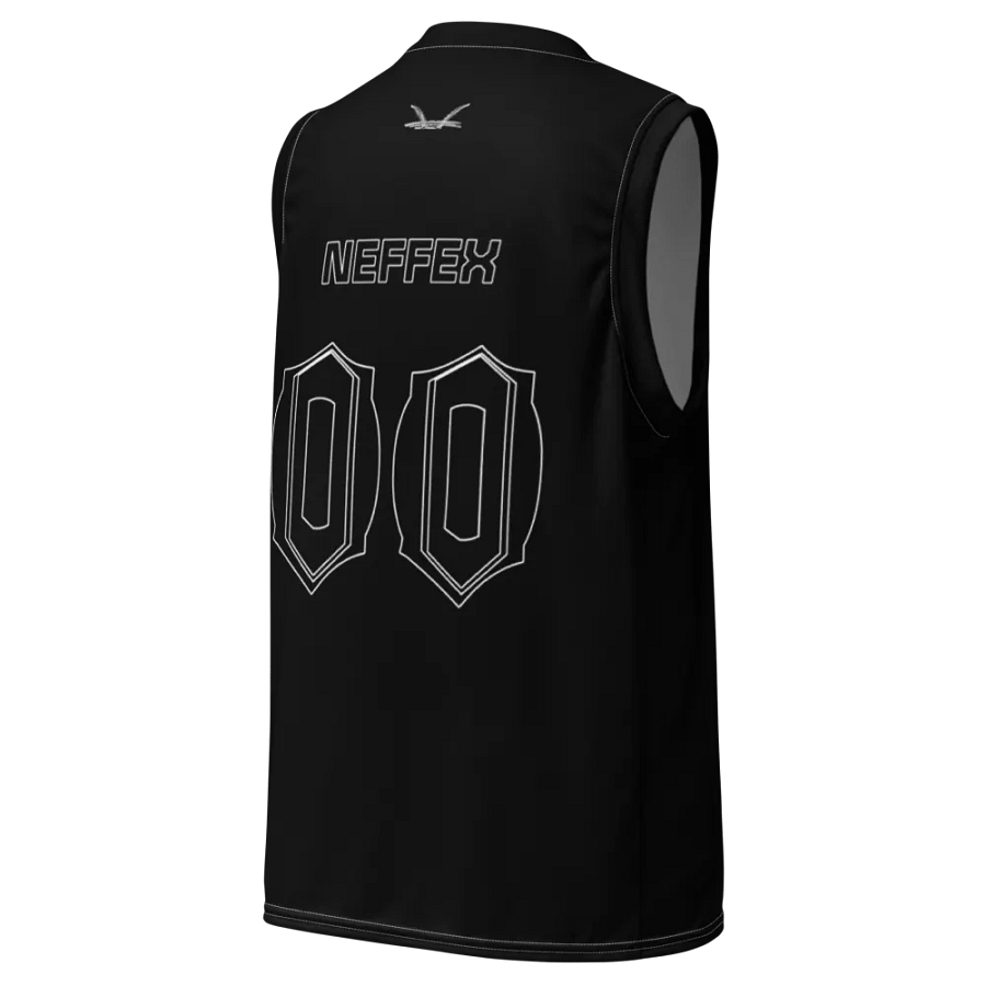 Capital NEFFEX - Black - Recycled Unisex Basketball Jersey - White HApex Gear Black Logo product image (9)