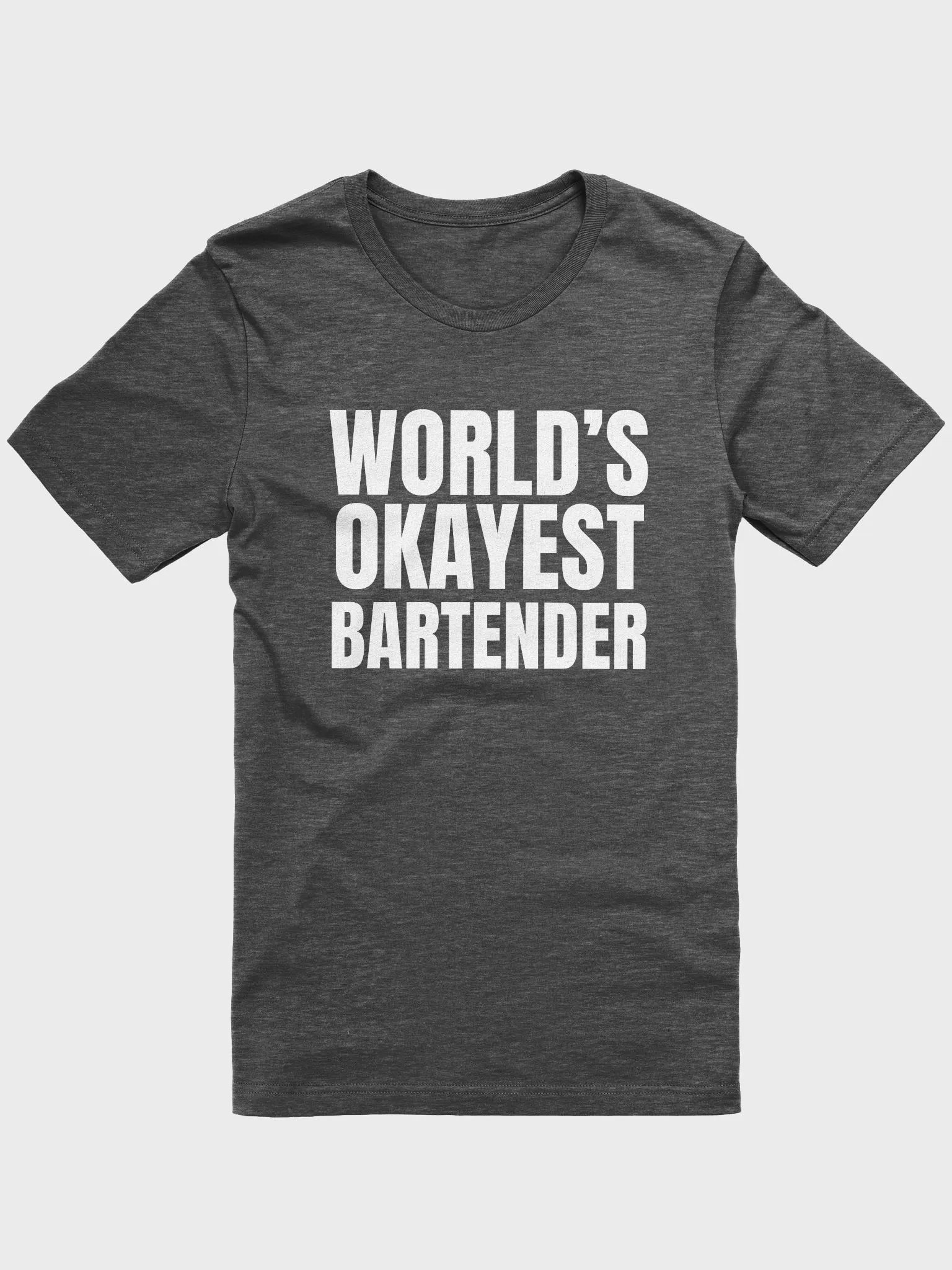Worlds Okayest Bartender - Unisex T-shirt Bella Canvas 3001 product image (2)