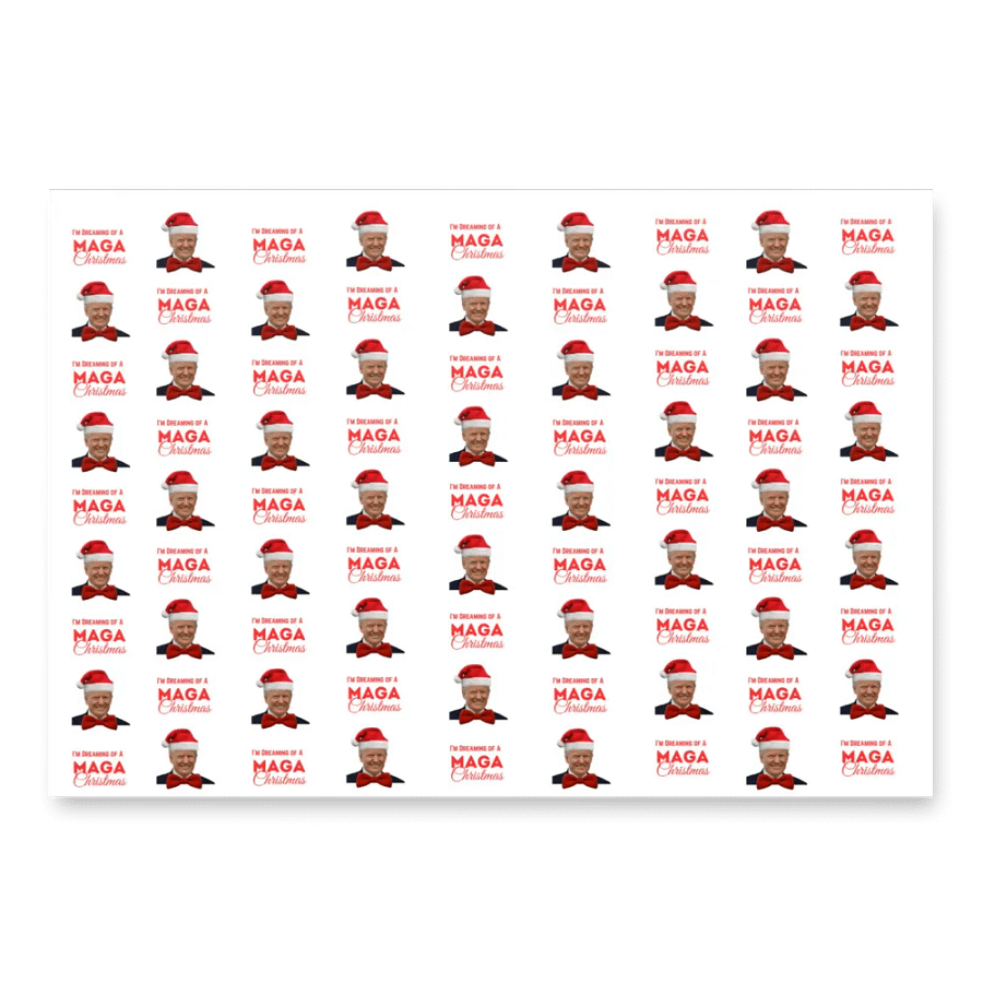 Trump Christmas Wrap: ‘I’m Dreaming of a MAGA Christmas’ 3-Sheet Pack! product image (2)