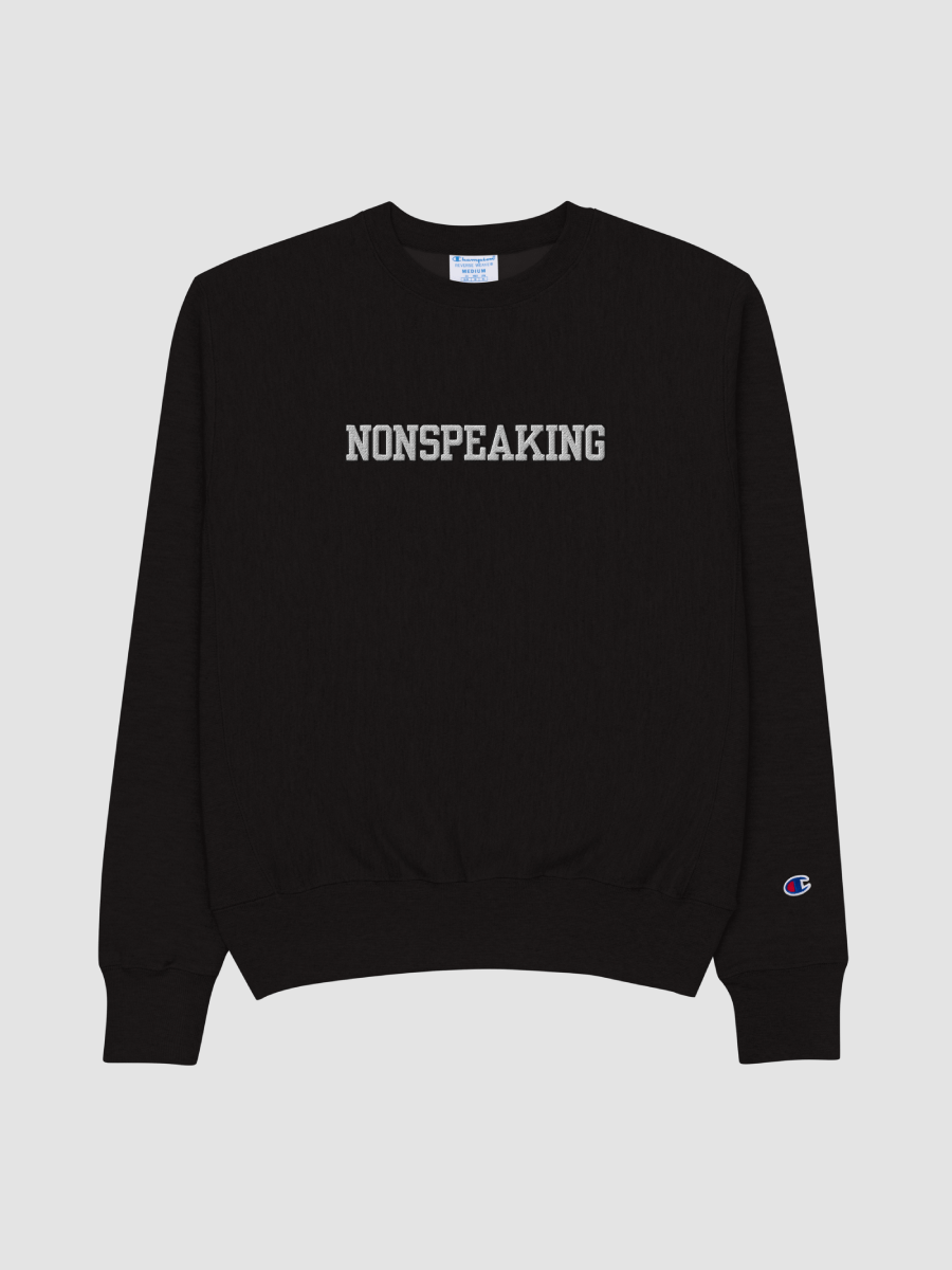 NONSPEAKING embroidered Champion Crewneck Sweatshirt product image (1)