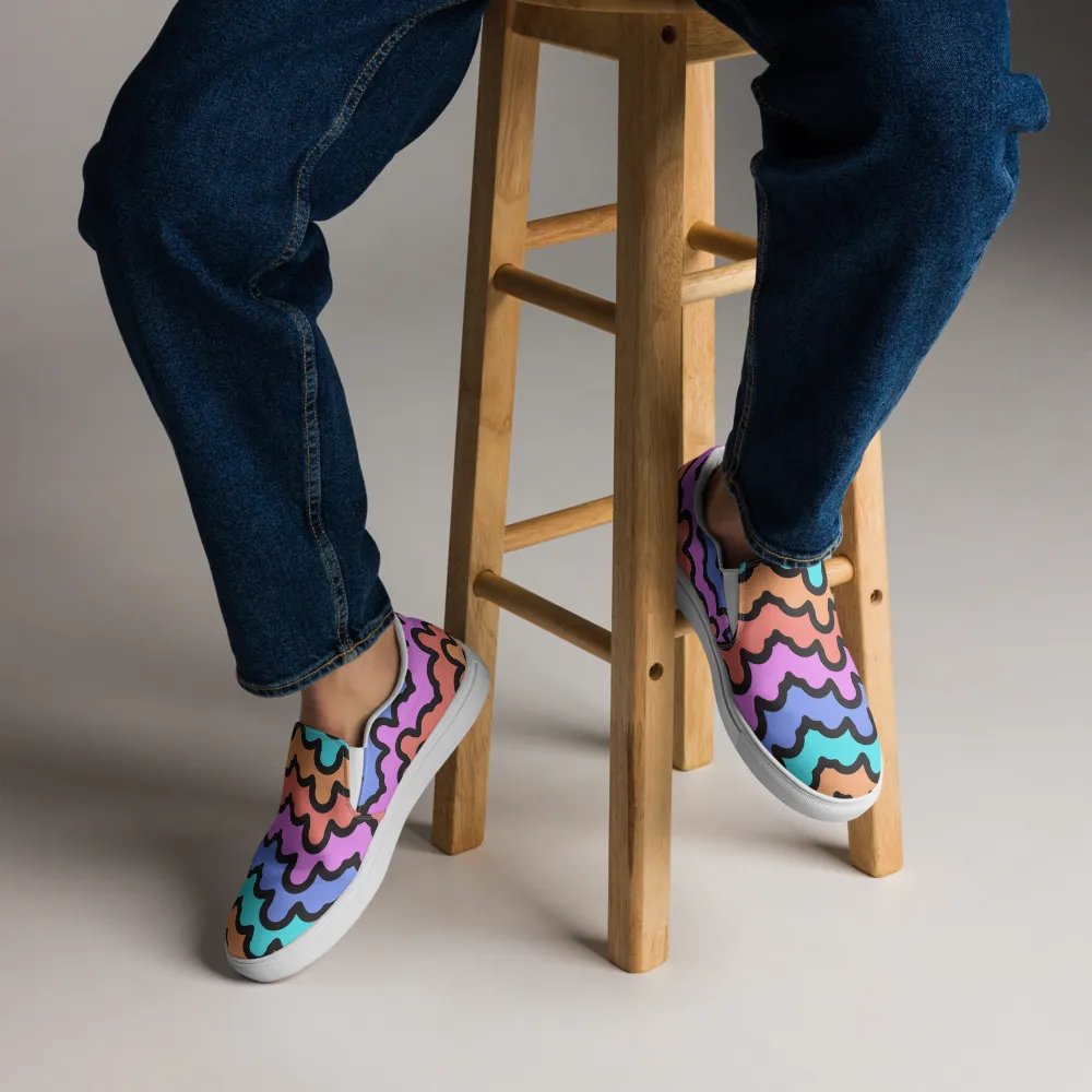 Rainbow Zigzag Slip-Ons product image (7)