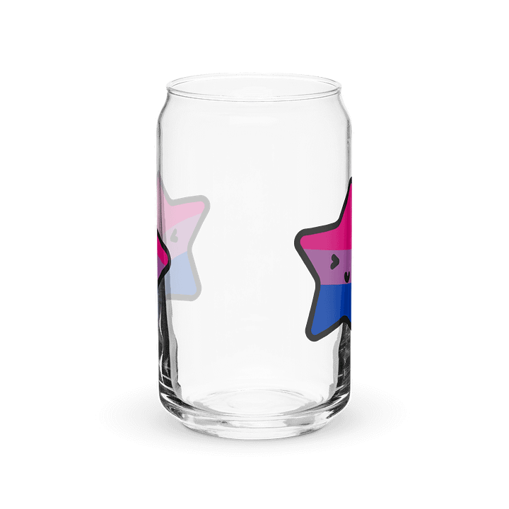Can-shaped Lucy Bi Pride glass product image (1)