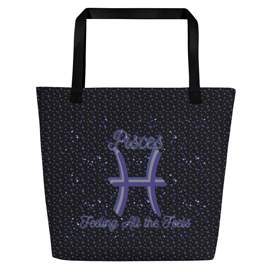 Pisces, Feeling All the Feels, Black Tote product image (1)