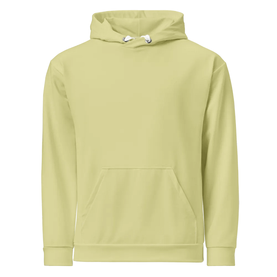 Plain Light Yellow True Summer Unisex Recycled Polyester Heavyweight Premium Hoodie by Treasure Pie product image (8)