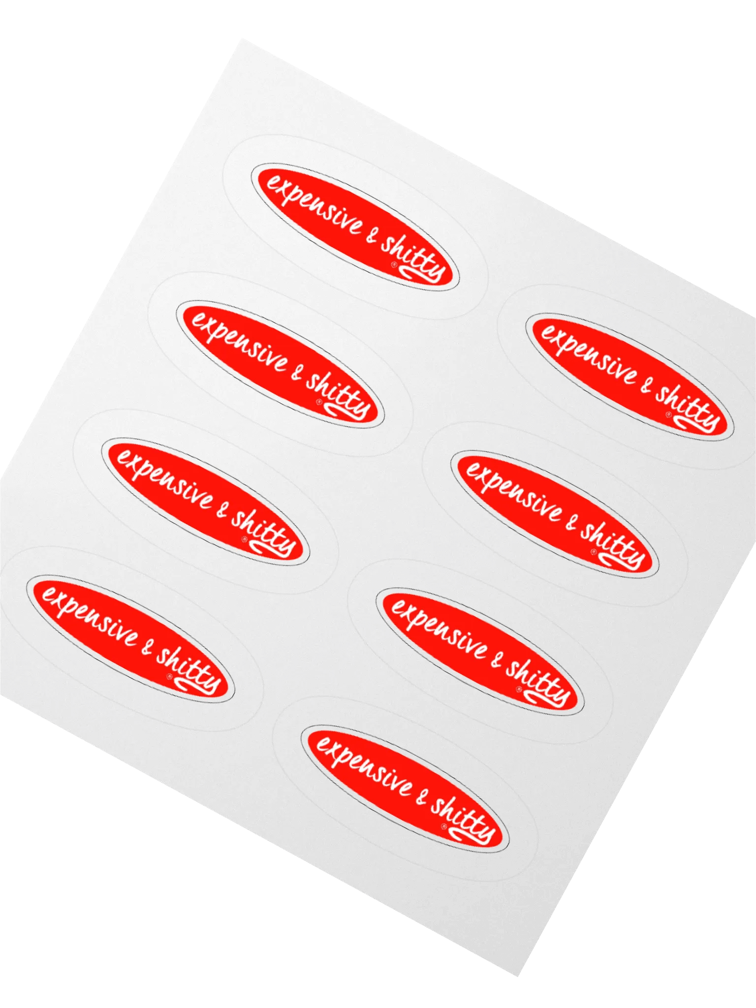 EXPENSIVE & SHITTY STICKERS (8-PACK) product image (2)