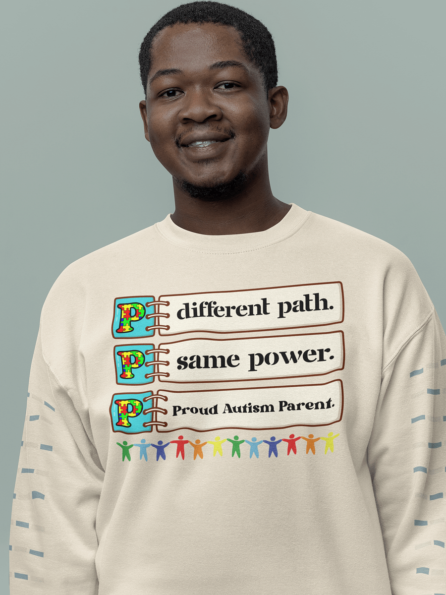 Different path. Same Power. Proud Autism Parent. Heritage Sweatshirt. product image (11)