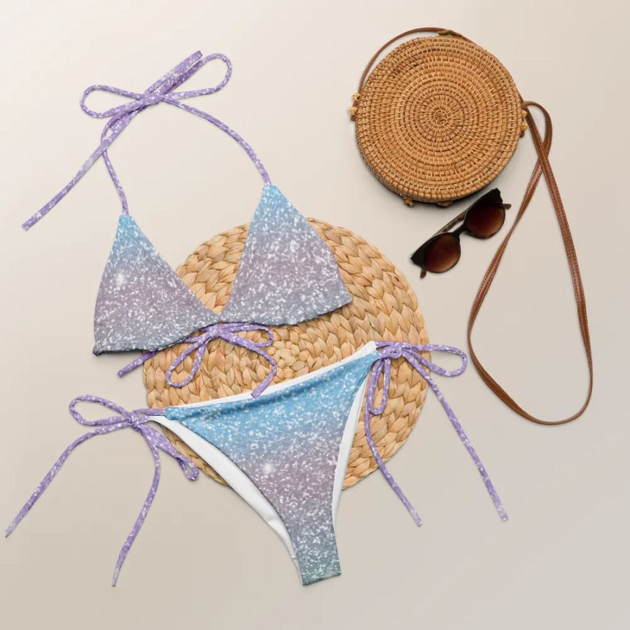 Glitter Unicorn Texture Design String Bikini (6) product image (6)