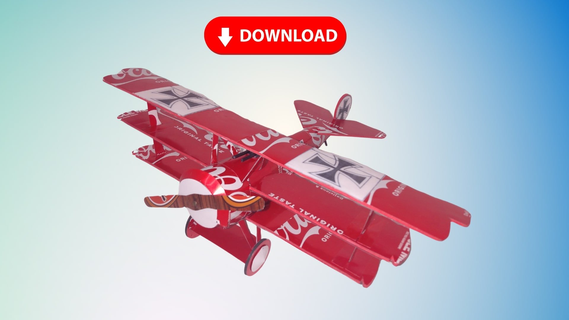 Soda Can Fokker Dr1 Triplane DIGITAL Plans product image (1)