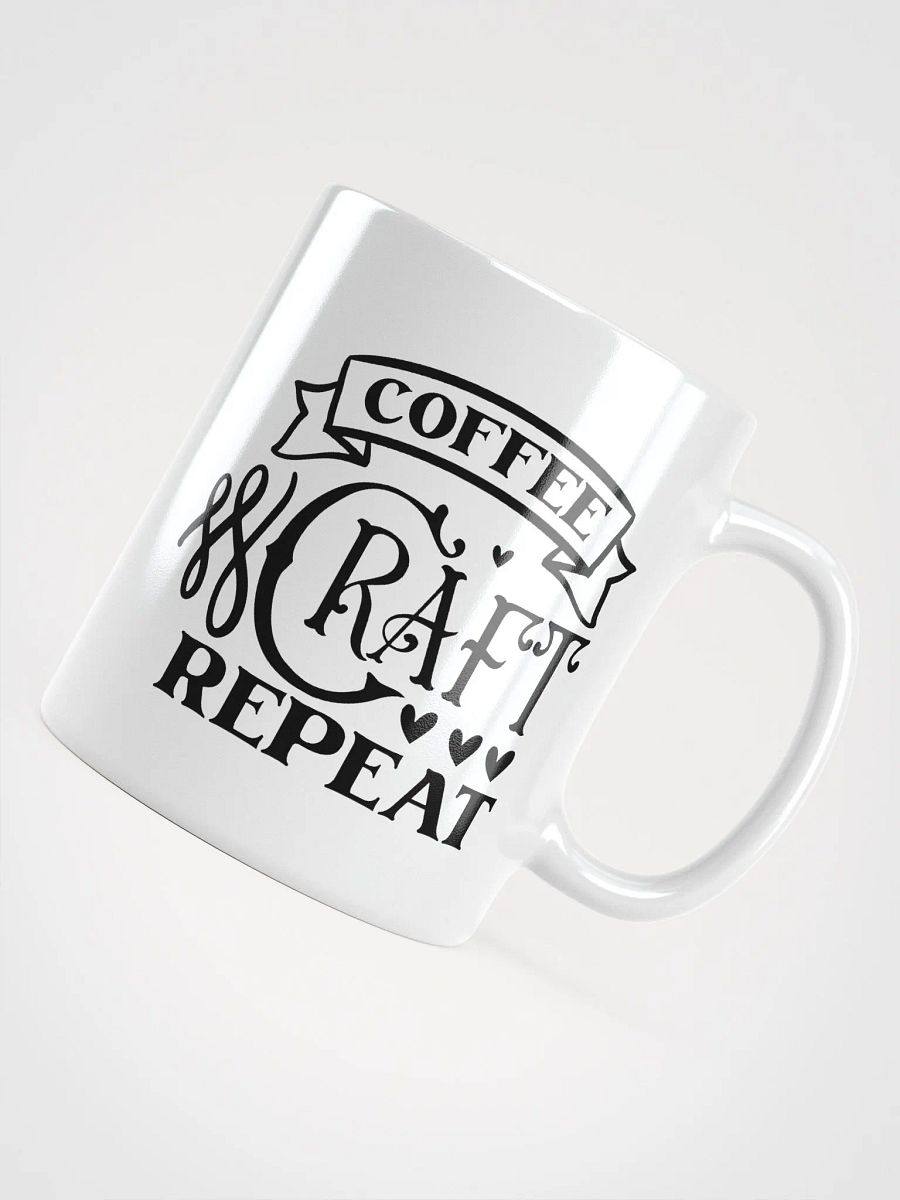 Coffee Craft Repeat White Glossy Mug product image (4)