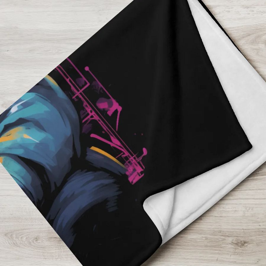 Hoodie Cat Gaming Throw Blanket product image (17)
