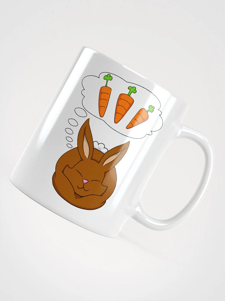 Sleeping Bunny With Carrots White Glossy Mug product image (2)