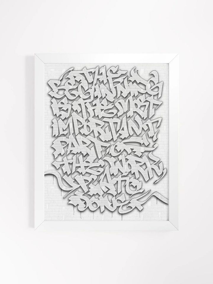 The Beginning is the Most Important Part of the Work, Plato, D1, Graffiti, Framed Poster 02 product image (1)