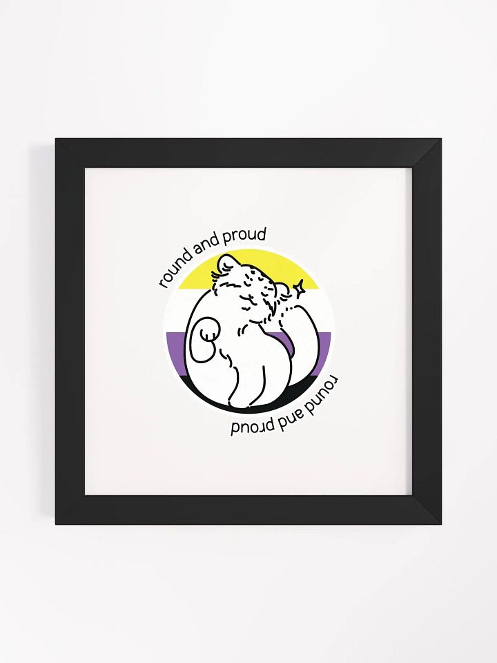 Round and Proud Manul Nonbinary Version - Framed Print product image (2)
