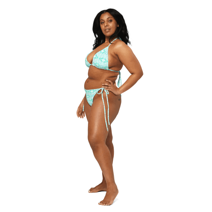 Light Aqua Geometric Pattern Bikini product image (2)