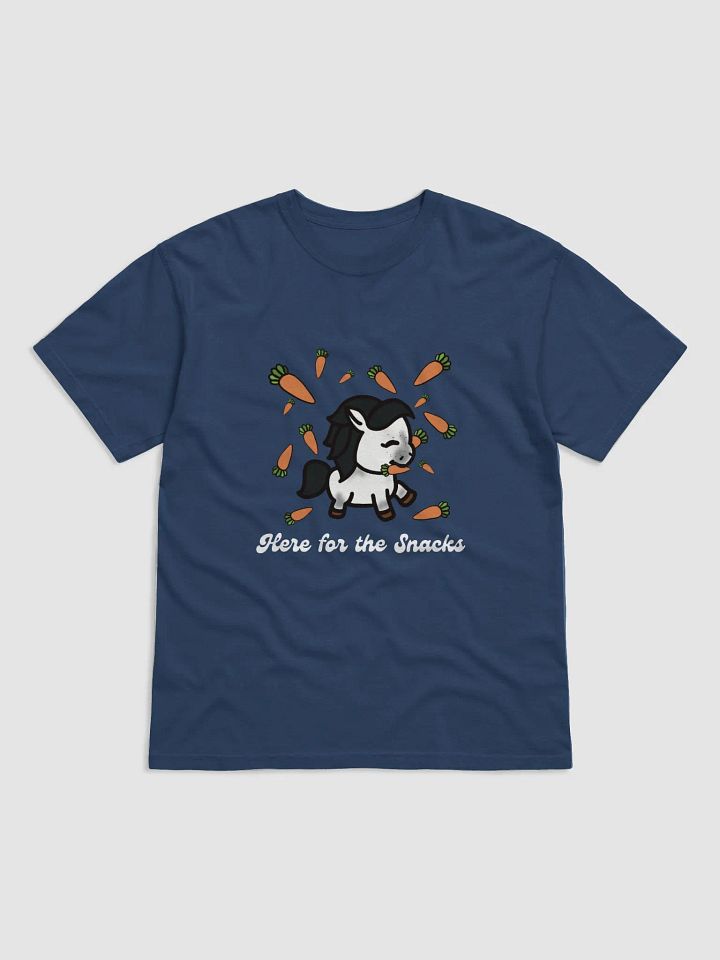 Here For The Snacks Comfort Colors T Shirt in Navy product image (1)