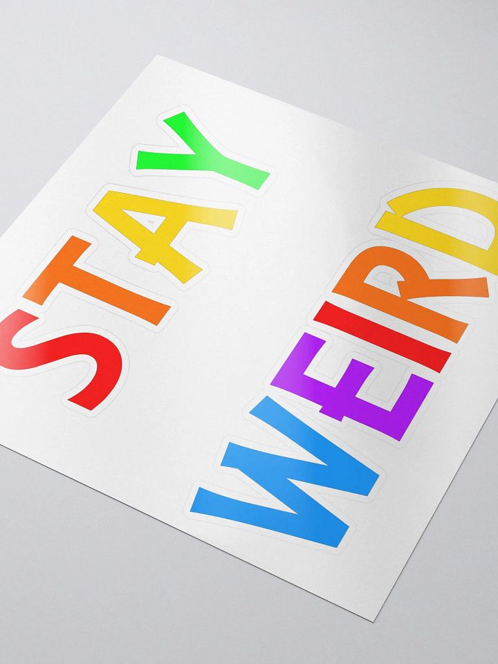 Stay Weird Rainbow - Kiss Cut Stickers product image (1)