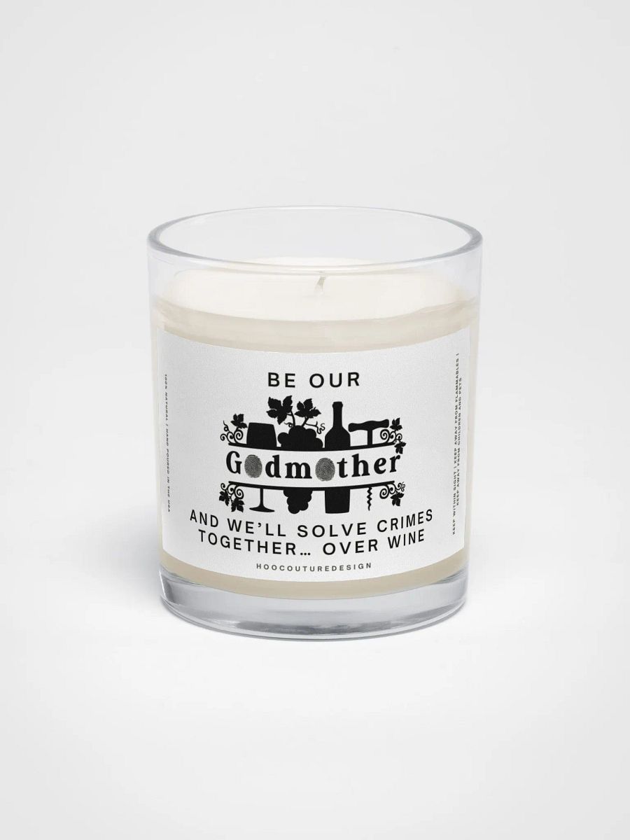 Funny gift for a wine lover godmother - True-crime - Soy wax vegan candle product image (2)