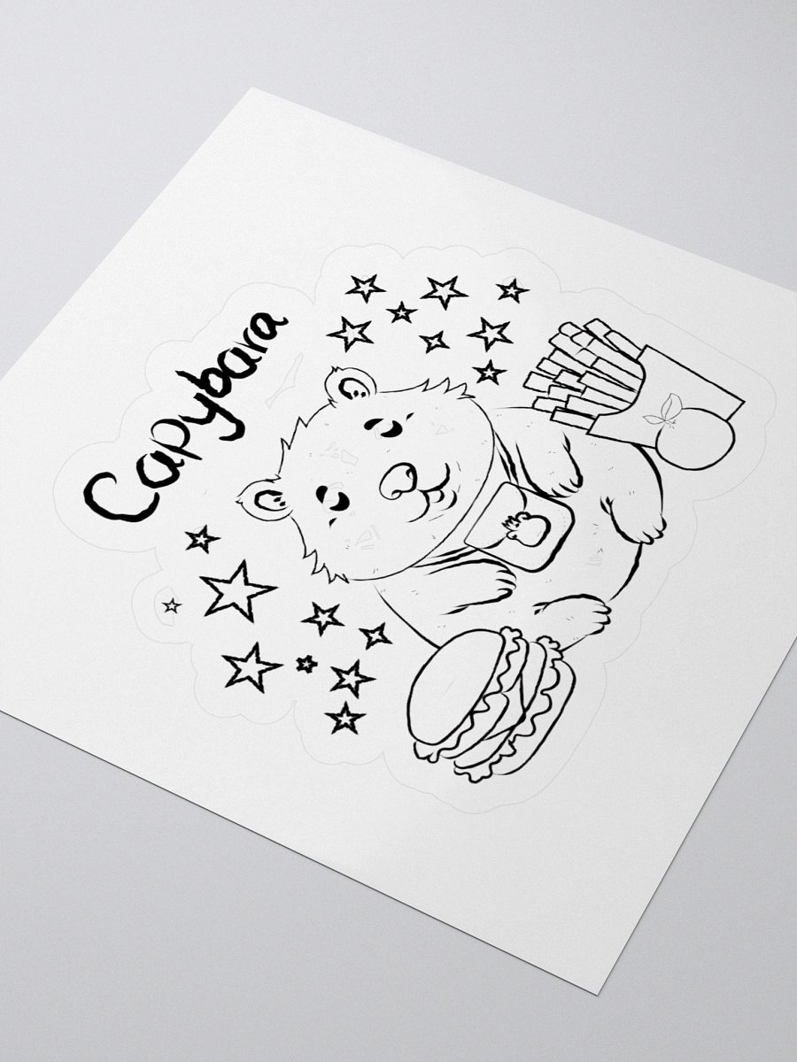 Capybara's Lunch Break Kiss Cut Stickers product image (9)