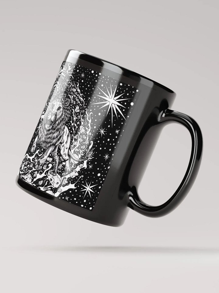 Leo zodiac, Black Glossy Symmetry Mug product image (3)
