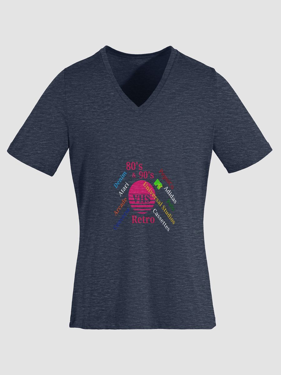 Retro Nostalgia VHS Circle Women's V-Neck Tee product image (3)