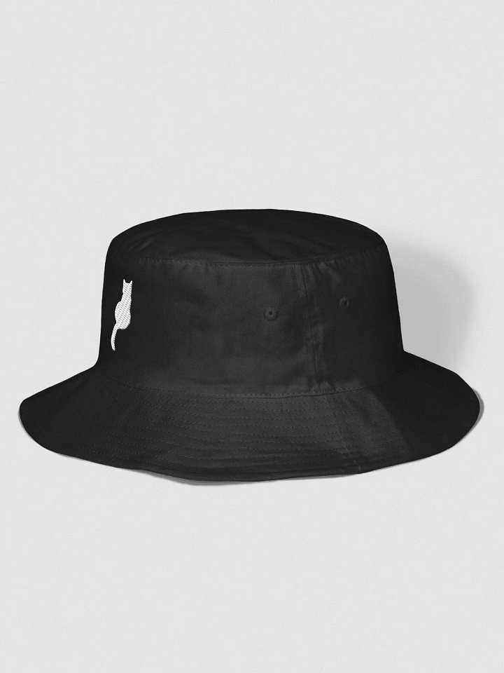 Cat Scoliosis All White Threads Bucket Hat product image (2)