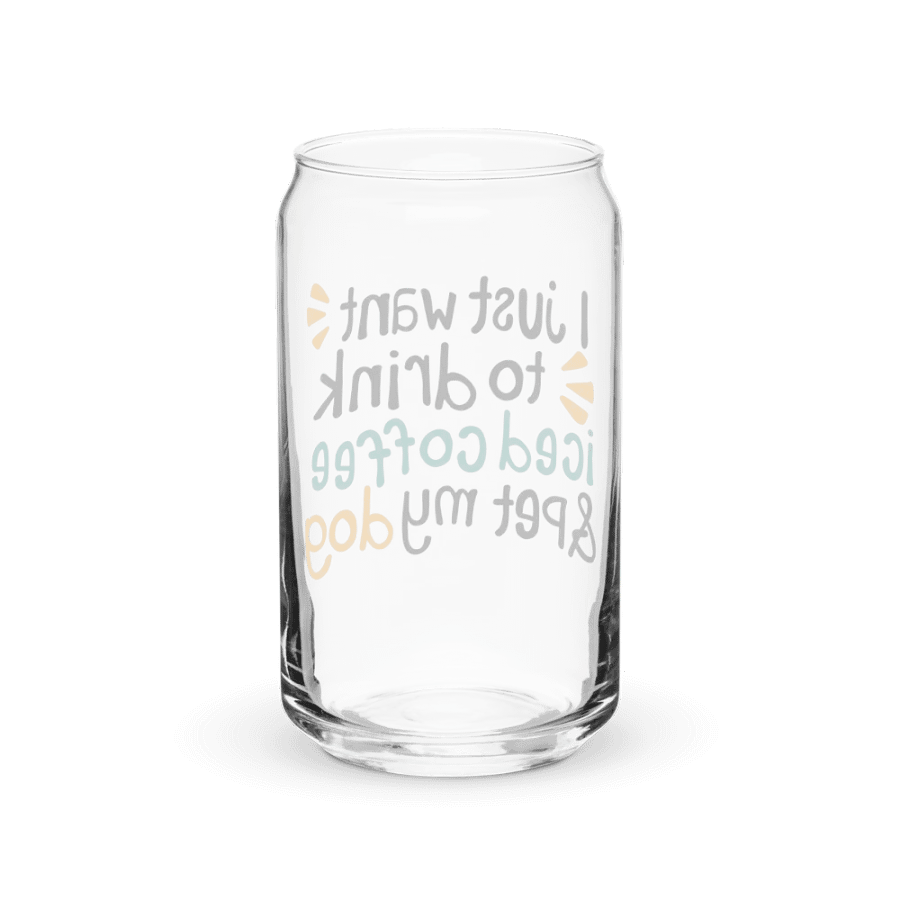 Iced Coffee & Dog - Can-Shaped Glass product image (8)