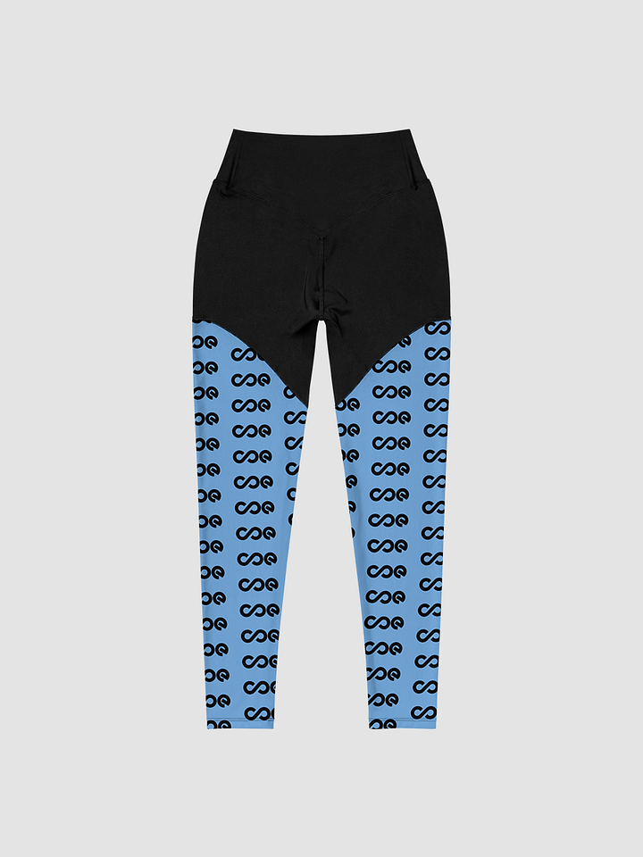 COE Premium Sports Leggings Black & Blue product image (2)