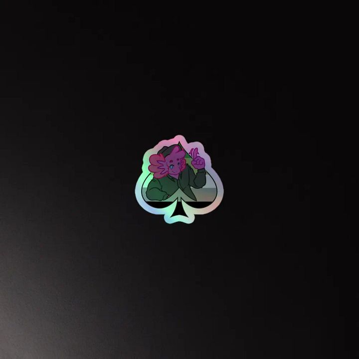 Aro in Spades | Kiss-Cut Holo Sticker product image (4)