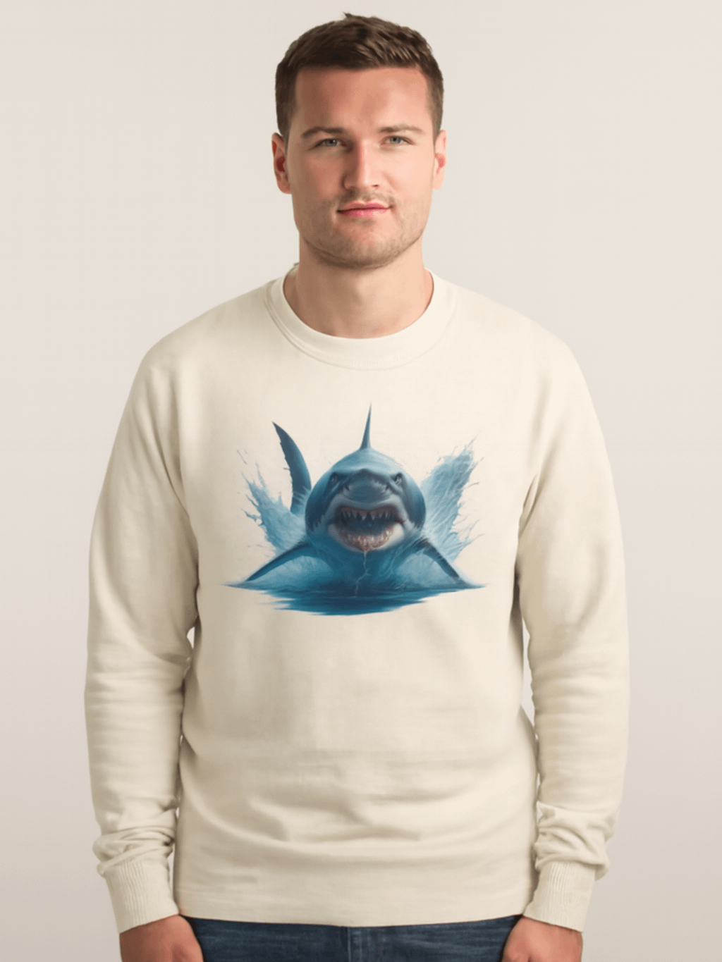 Splash Shark Crewneck Sweatshirt product image (1)