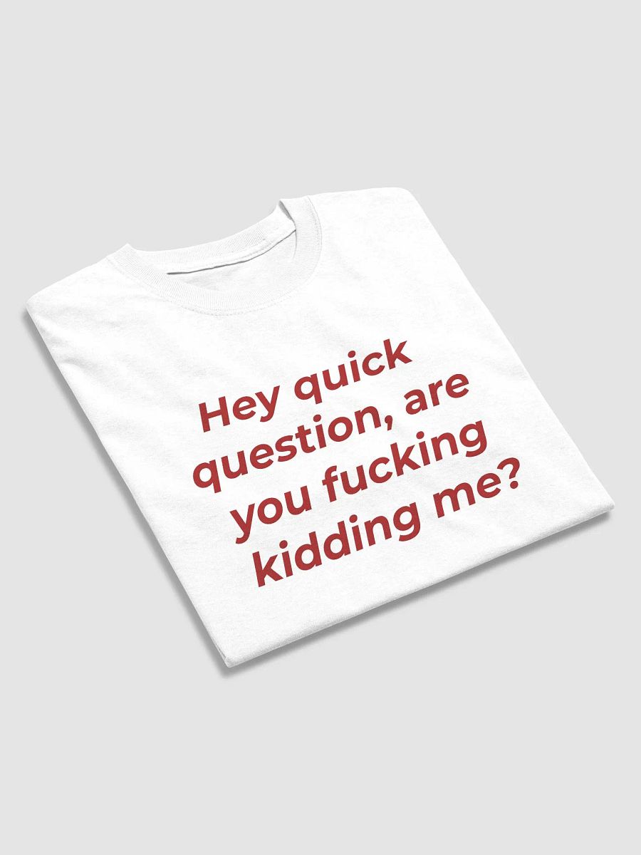 Hey Quick Question, Are You Fucking Kidding Me Shirt product image (4)