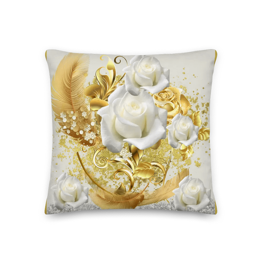 Golden Rose Garden Premium Pillow product image (1)