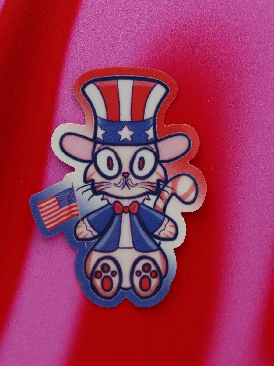 Uncle Sam American Cat sticker product image (1)