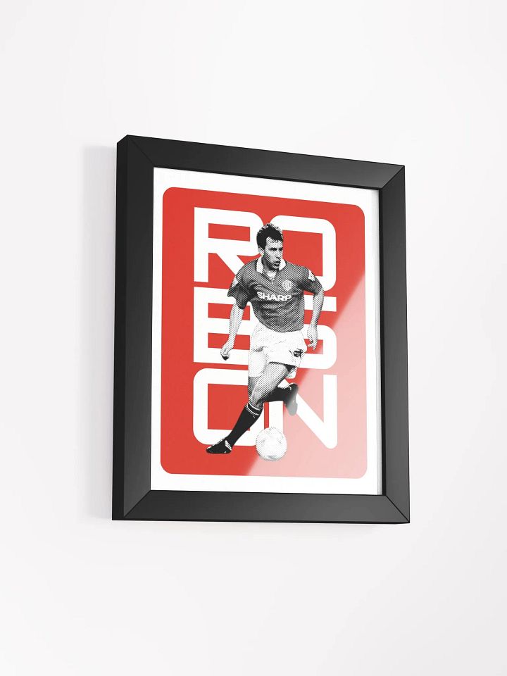 Bryan Robson BW Manchester United Name Art Framed Print product image (1)