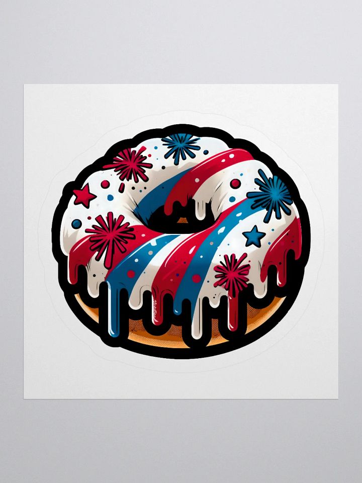 4th of July Doughnut Summer Sticker product image (1)