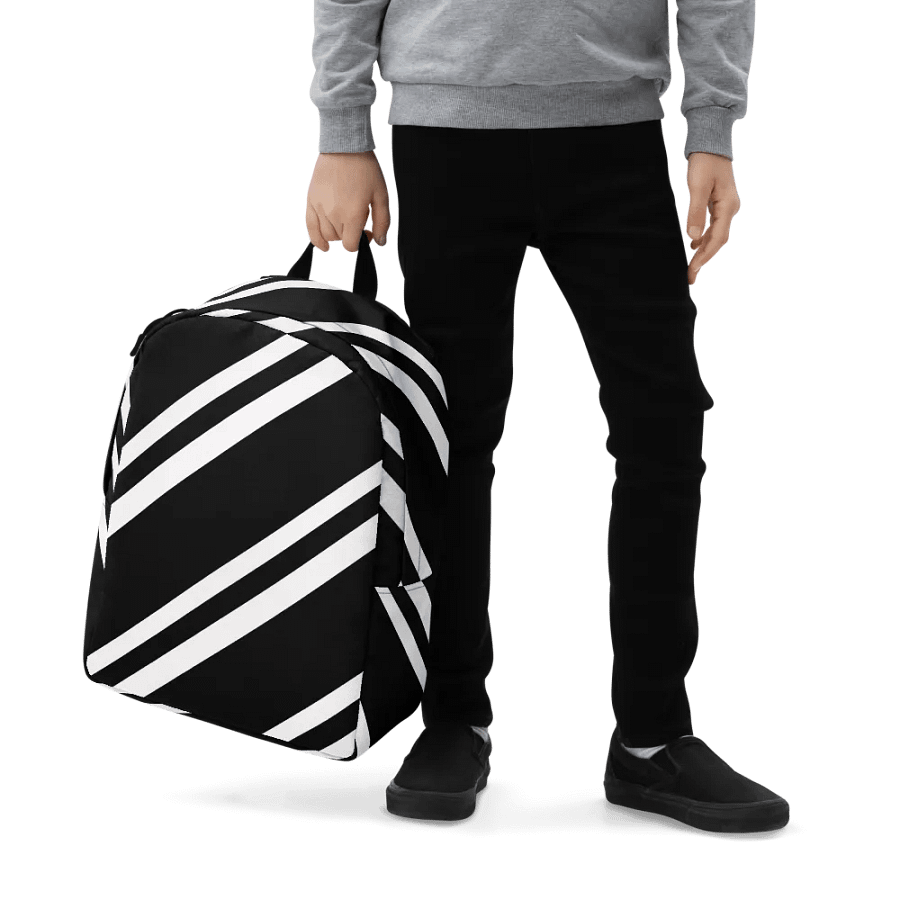 Striped Noir Minimalist Backpack product image (7)