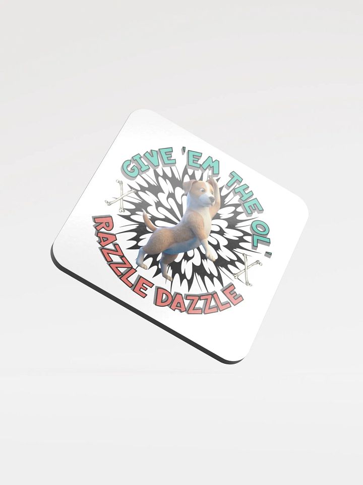 Razzle Dazzle Dog Dance Cork Coaster product image (1)