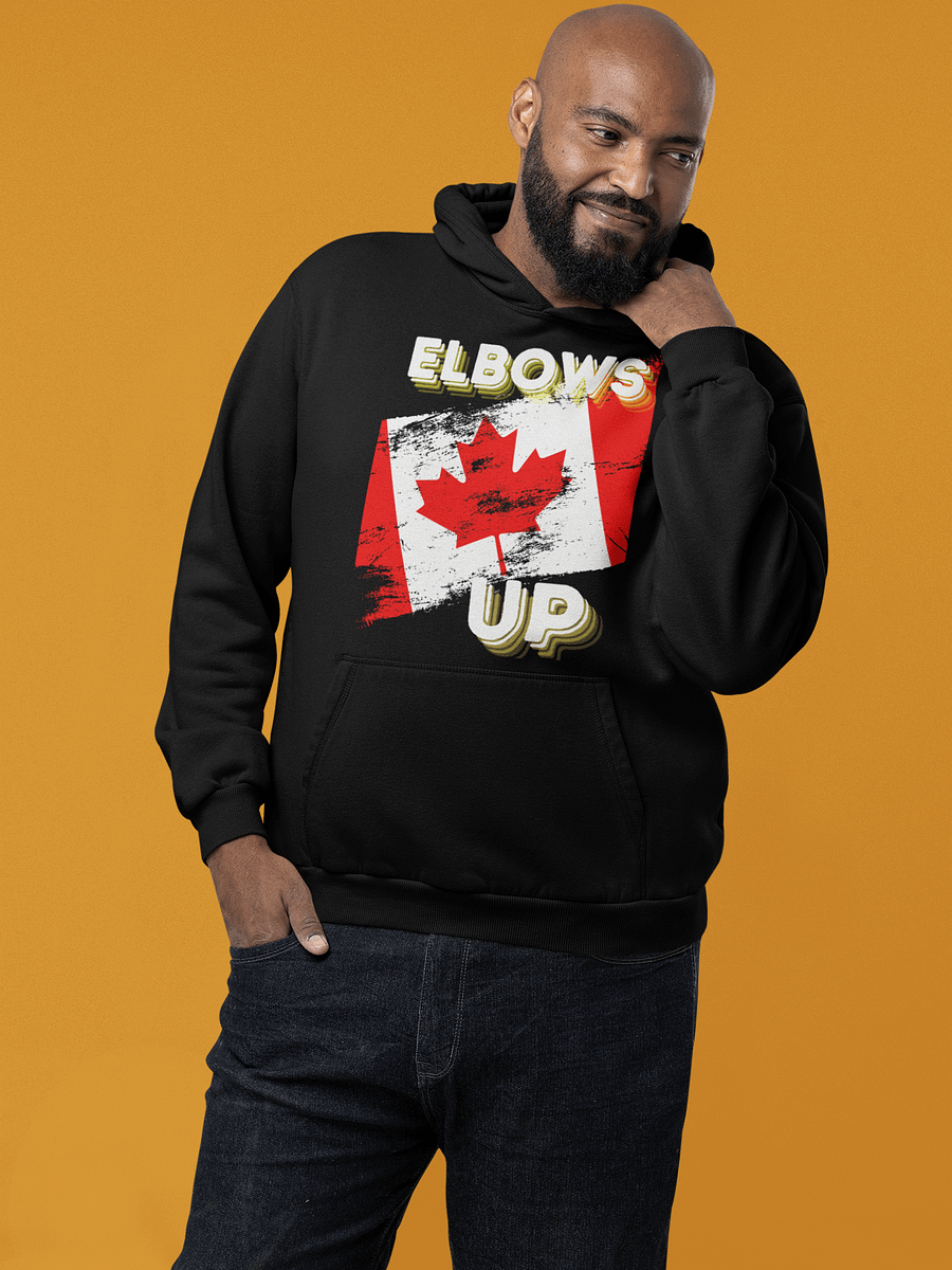 Canadian Flag 'Elbows Up' Hoodie product image (1)