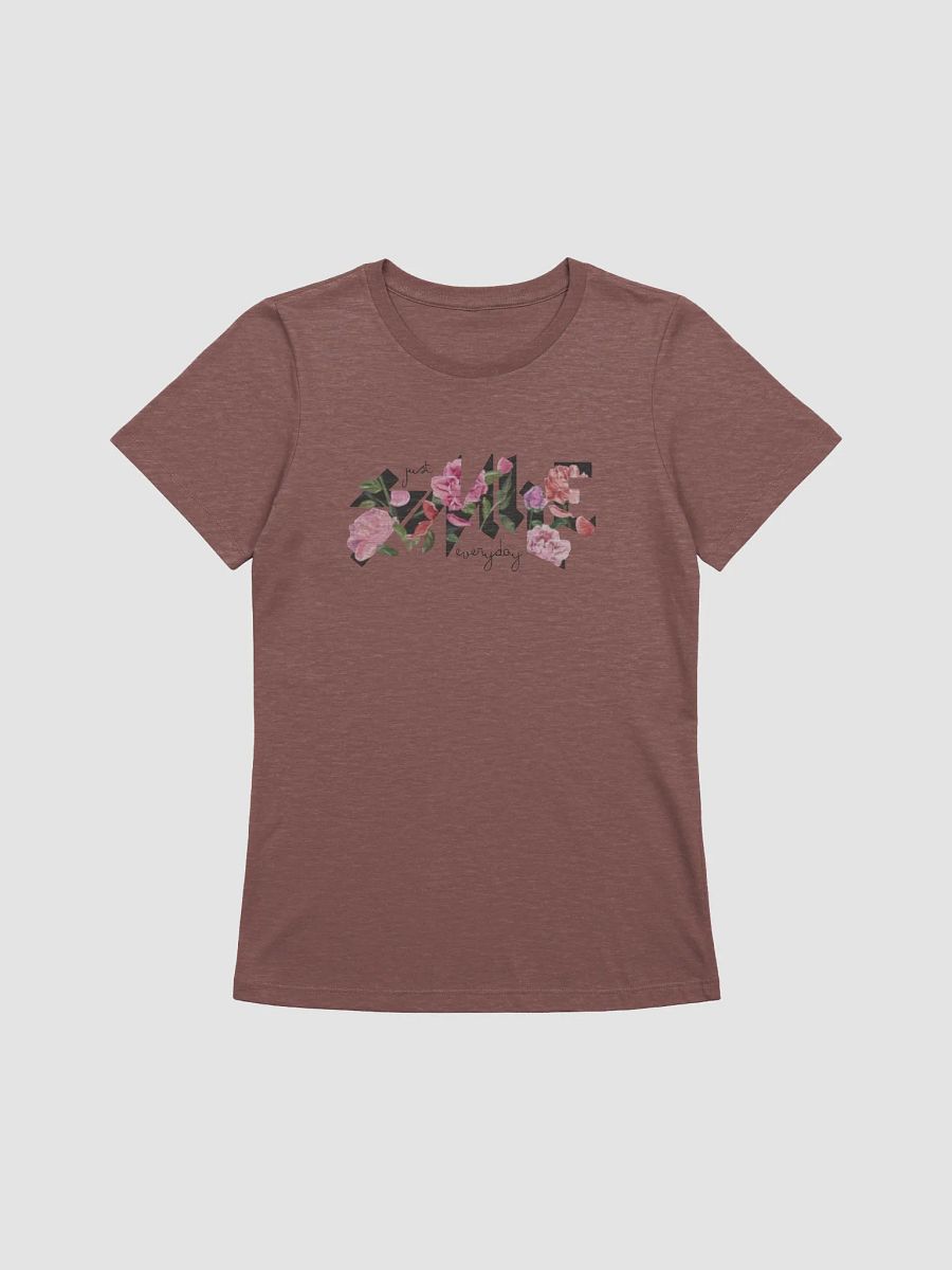 Women's Supersoft Relaxed-fit T-Shirt Smile Slogan Flower product image (3)