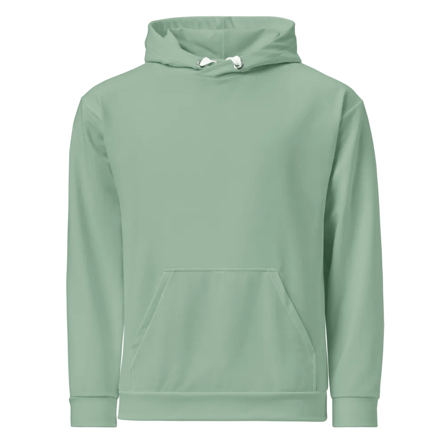Plain Light Sage Green Soft Summer Unisex Recycled Polyester Heavyweight Premium Hoodie by Treasure Pie product image (1)