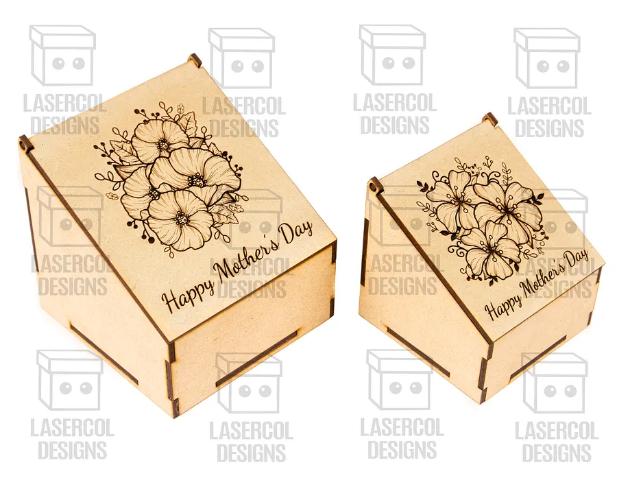 Mother's Day Gift Boxes (2 Sizes, 4 Styles) - Laser Cut Files product image (3)