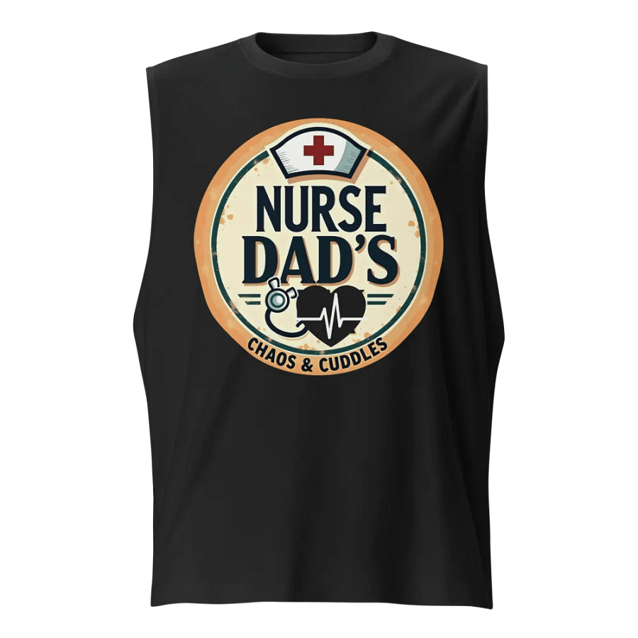 Nurse Dad's Chaos & Cuddles Muscle Tank product image (1)