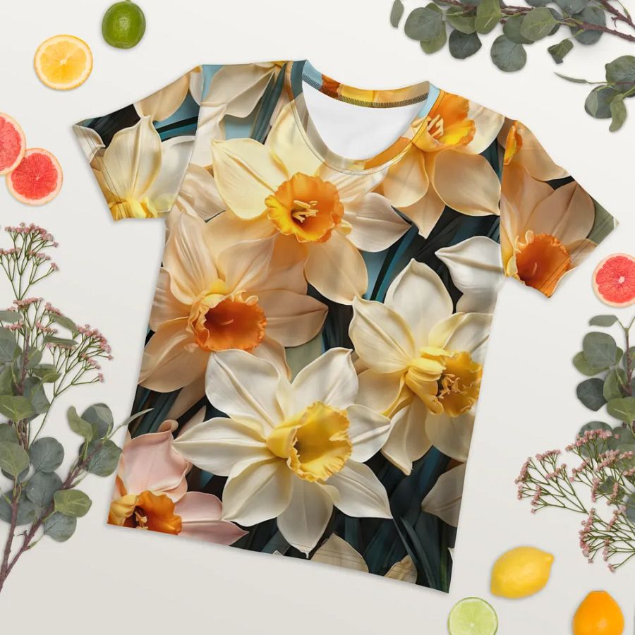 Dazzling Daffodils: Floral Fusion Tees product image (4)