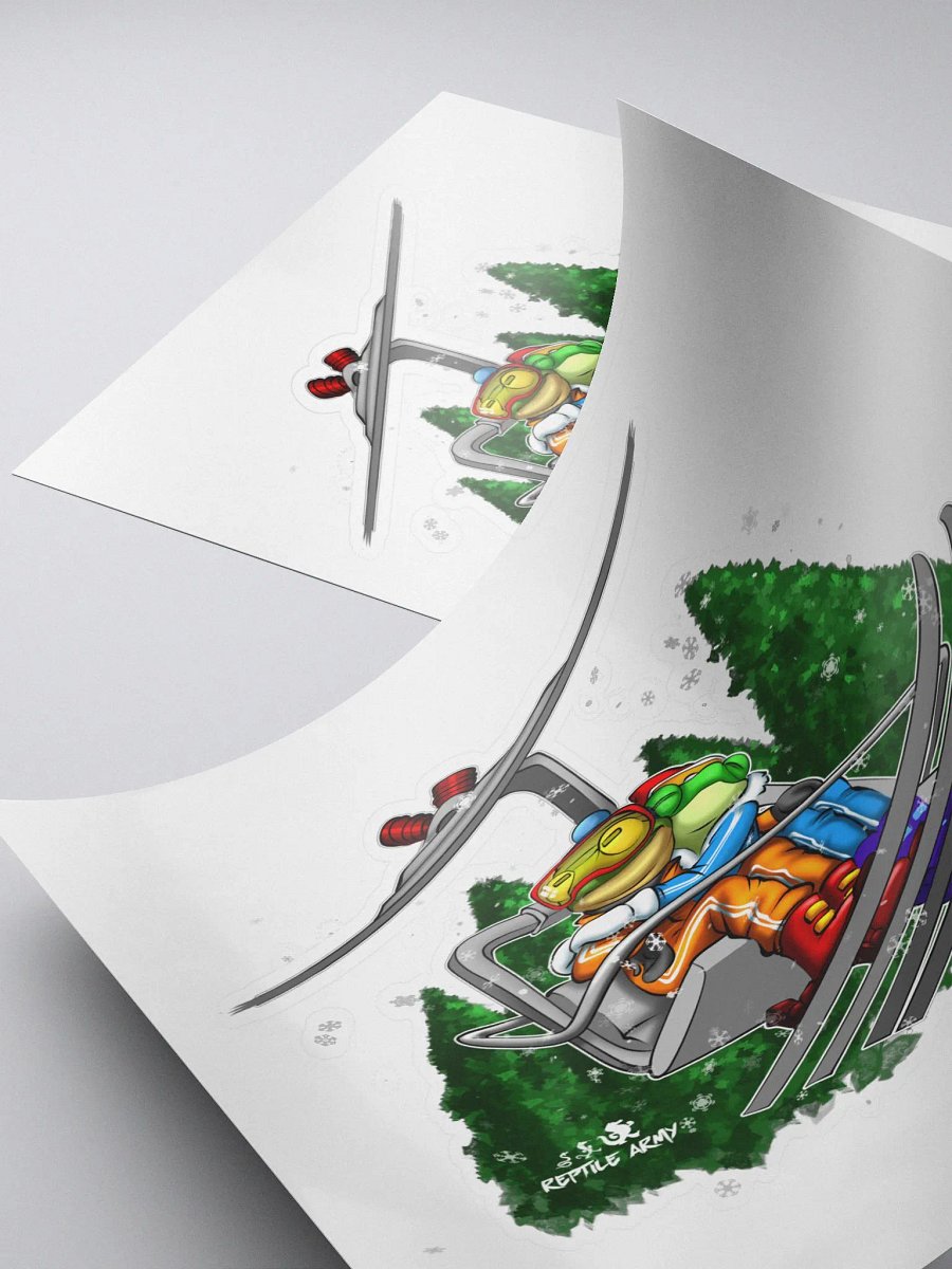Christmas Ski-Lift Frogs - Sticker - 🎿 🐸 product image (4)