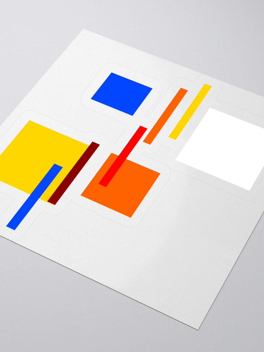 Vibrant Lines and Squares All There Sticker product image (3)
