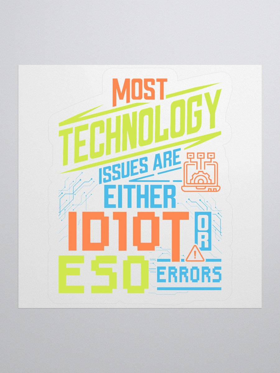 ID10T or ESO Kiss Cut Sticker product image (1)
