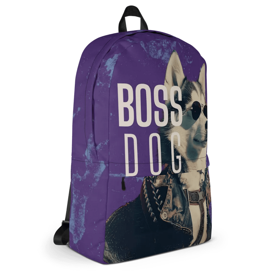 Siberian Husky Big Boss  All-Over Print Backpack product image (5)